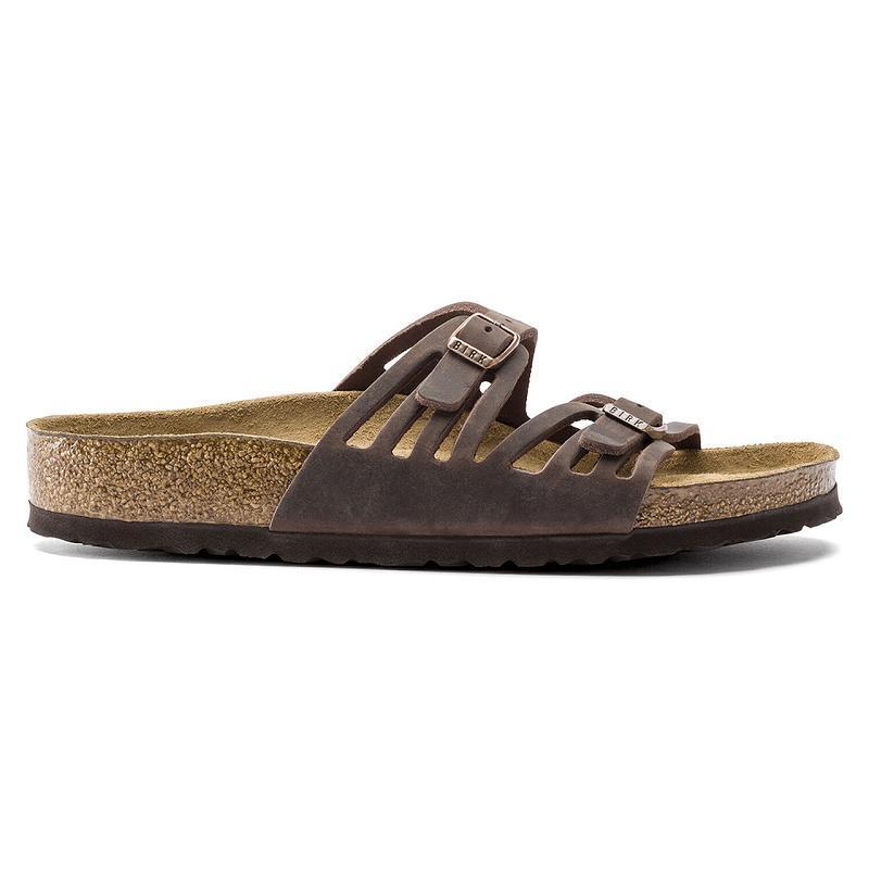 Birkenstock Granada Soft Footbed Oiled Læder Sandaler Dame Kaffe | DK 344UZG